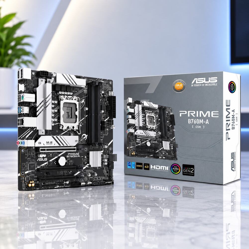 ASUS PRIME B760M-A-CSM Motherboard LGA1700 B760 DDR5 PCIe 4.0 mATX New